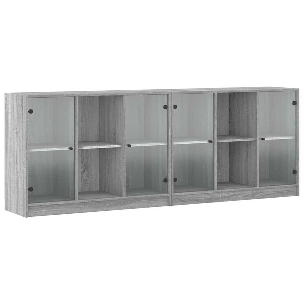 Bücherschrank Grau Sonoma 204x75 cm