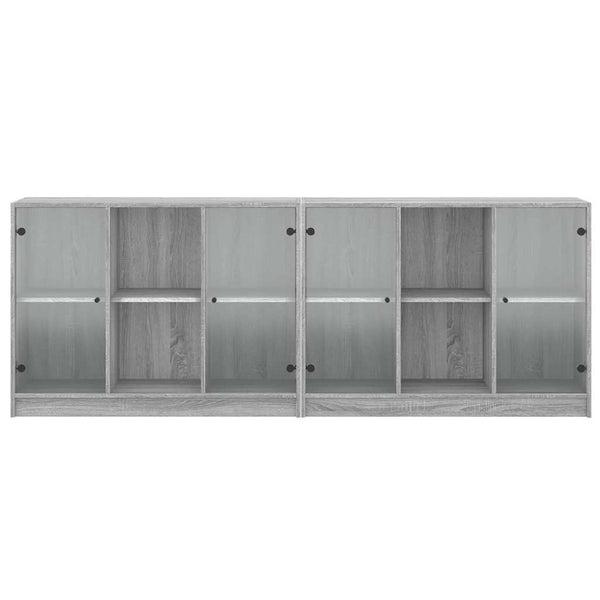 Bücherschrank Grau Sonoma 204x75 cm
