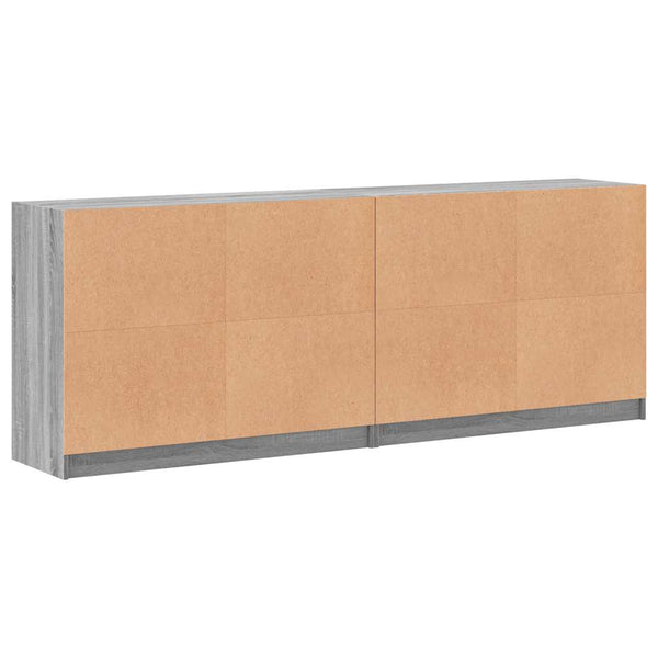 Bücherschrank Grau Sonoma 204x75 cm