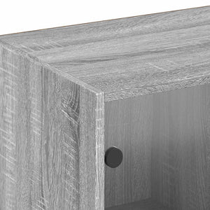 Bücherschrank Grau Sonoma 204x75 cm