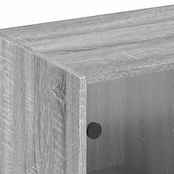 Bücherschrank Grau Sonoma 204x75 cm