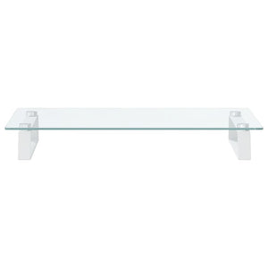Monitorständer Weiß 60 cm Hartglas Metall