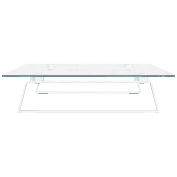 Monitorständer Weiß 60 cm Hartglas Metall