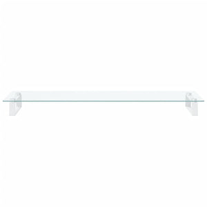Monitorständer Weiß 100 cm Hartglas Metall
