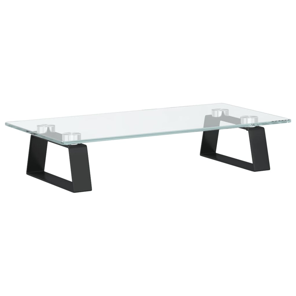vidaXL Support d'écran Noir 40x20x8 cm Verre Trempé et Métal