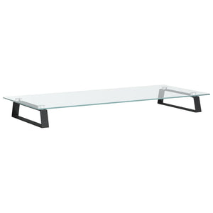 Monitorständer Schwarz 80x35 cm Hartglas