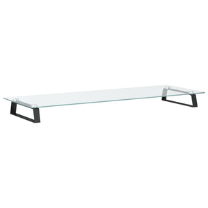 Monitorständer Schwarz 100x35 cm Hartglas Metall