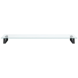 Monitorständer Schwarz 100x35 cm Hartglas Metall