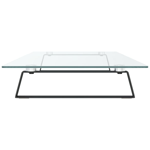 Monitorständer Schwarz 100x35 cm Hartglas Metall