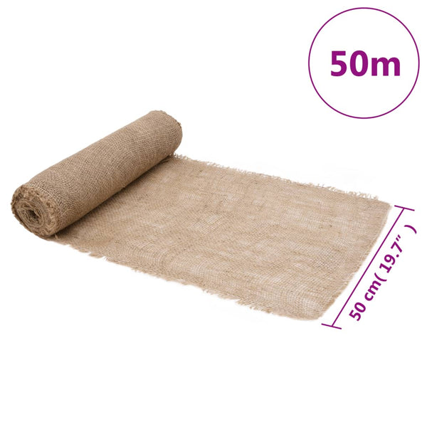 vidaXL Rouleaux de jute 2 pcs 0,5x50 m 100 % jute 200 g/m²