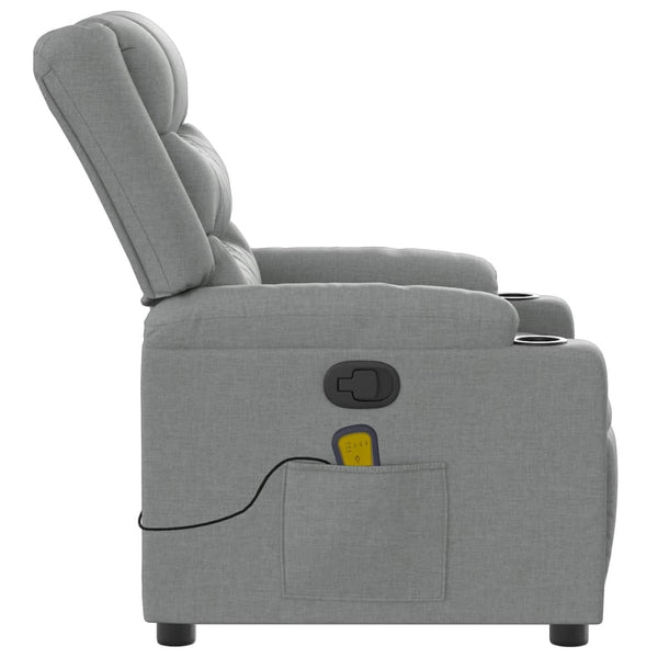 Massage-Relaxsessel Hellgrau Stoff