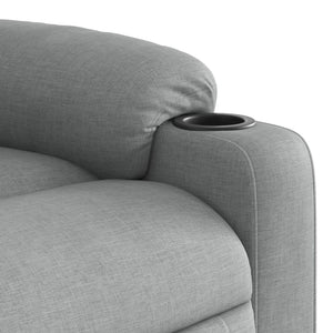 Massage-Relaxsessel Hellgrau Stoff