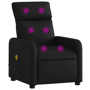 vidaXL Fauteuil de massage relaxant similicuir noir