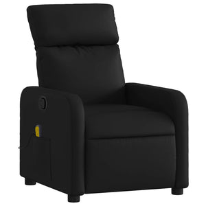 vidaXL Fauteuil de massage relaxant similicuir noir