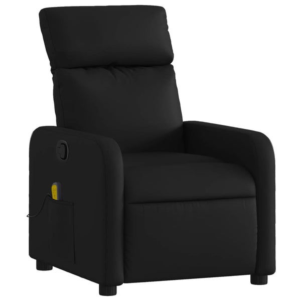 vidaXL Fauteuil de massage relaxant similicuir noir