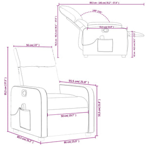 vidaXL Fauteuil de massage relaxant similicuir noir
