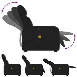 vidaXL Fauteuil de massage relaxant similicuir noir