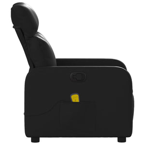 vidaXL Fauteuil de massage relaxant similicuir noir