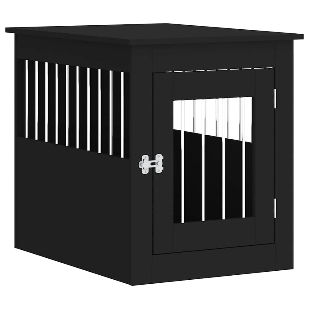 Hundekäfig Möbelstil Schwarz 55x75x65 cm