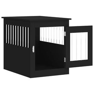 Hundekäfig Möbelstil Schwarz 55x75x65 cm