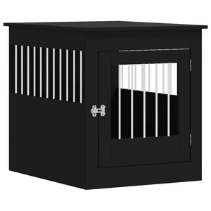 Schwarzer Hundehaus-Möbelkäfig