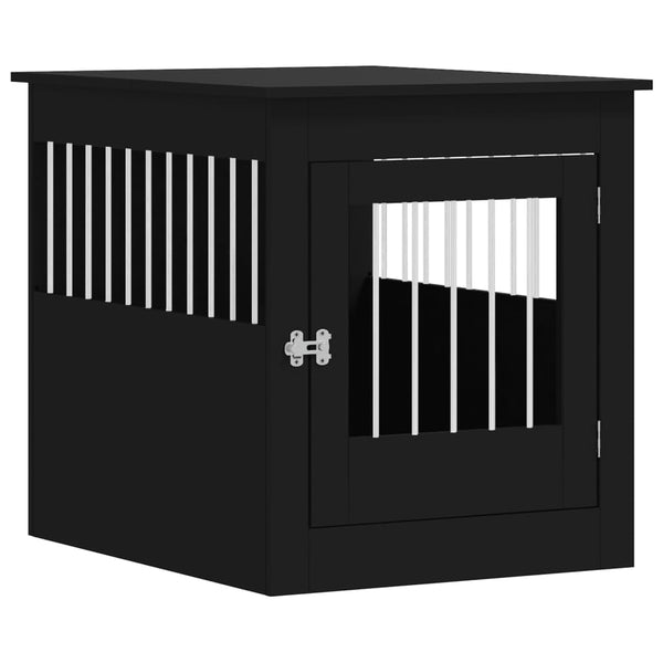 Schwarzer Hundehaus-Möbelkäfig