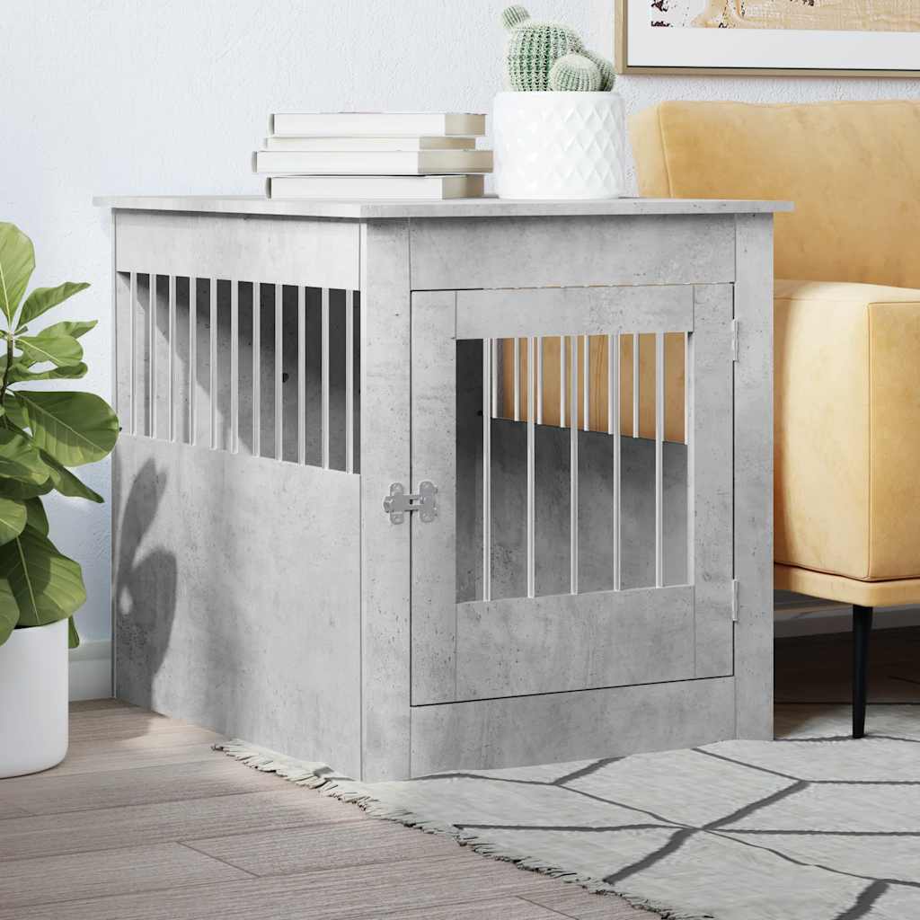 Hundekäfig Möbelstil Betongrau 64,5x80x71cm