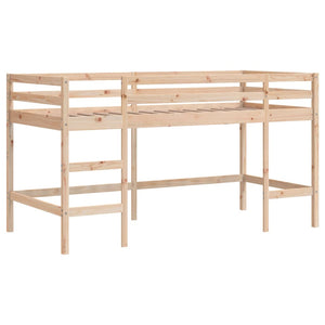 Kinder Hochbett 90x190 cm mit Vorhängen