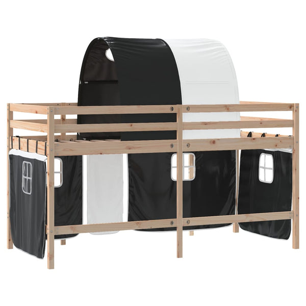 Kinderhochbett mit Tunnel 80x200 cm