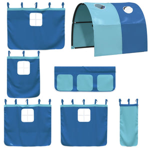 Kinderhochbett mit Tunnel Blau 80x200 cm