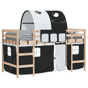 Kinderhochbett mit Tunnel 90x190 cm Kiefer