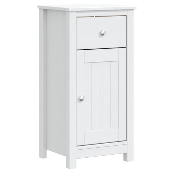 vidaXL 3-Piece Bathroom Furniture Set BERG White Solid Pine Wood