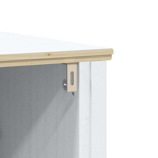 vidaXL 3-Piece Bathroom Furniture Set BERG White Solid Pine Wood