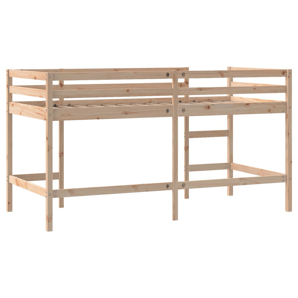 vidaXL Lit mezzanine enfant avec échelle 80x200 cm Bois de pin massif