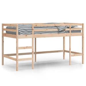 Kinder Hochbett 80x200 cm Kiefer Massivholz