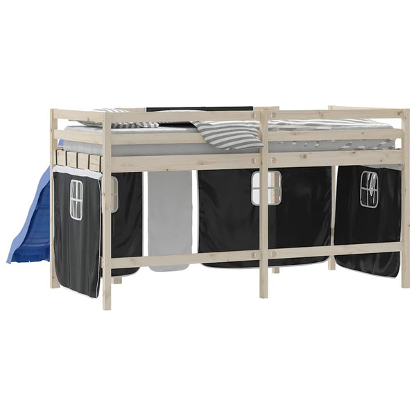 Hochbett Vorhänge Weiß & Schwarz