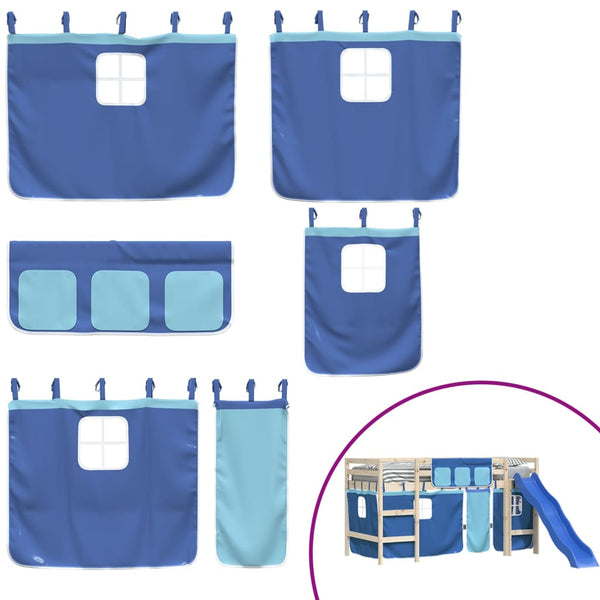Blaue Vorhänge für Hochbett