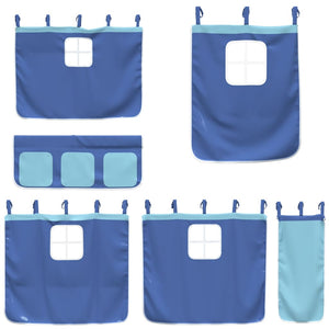 Blaue Vorhänge für Hochbett