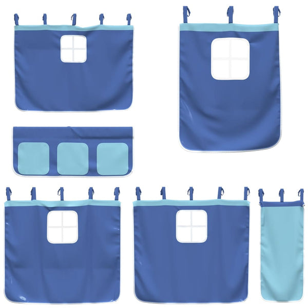 Blaue Vorhänge für Hochbett