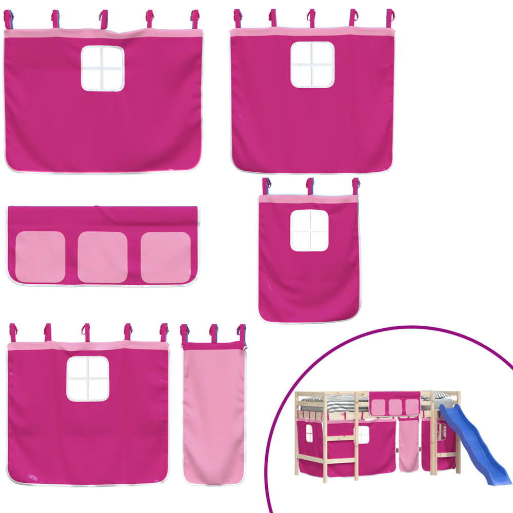 vidaXL Rideaux de lit mezzanine Rose Polyester