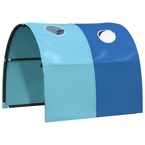 Hochbett Vorhänge mit Tunnel Blau
