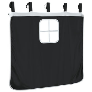 vidaXL Rideaux pour lit mezzanine avec tunnel et tour Blanc et noir