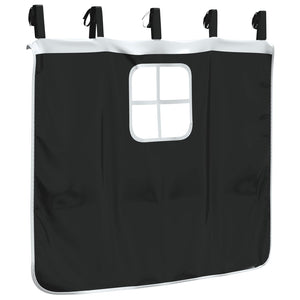 vidaXL Rideaux pour lit mezzanine avec tunnel et tour Blanc et noir