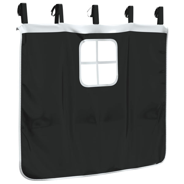 vidaXL Rideaux pour lit mezzanine avec tunnel et tour Blanc et noir