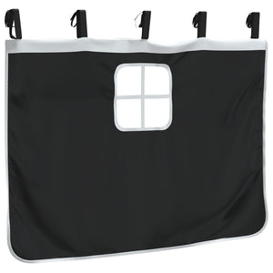 vidaXL Rideaux pour lit mezzanine avec tunnel et tour Blanc et noir