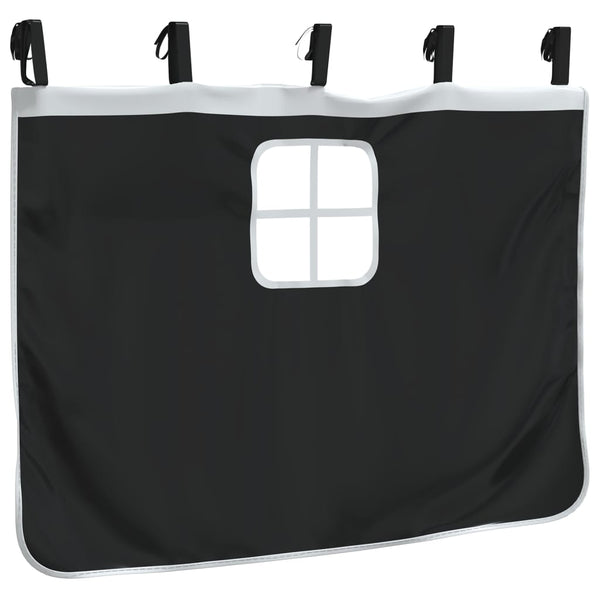 vidaXL Rideaux pour lit mezzanine avec tunnel et tour Blanc et noir