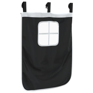 vidaXL Rideaux pour lit mezzanine avec tunnel et tour Blanc et noir