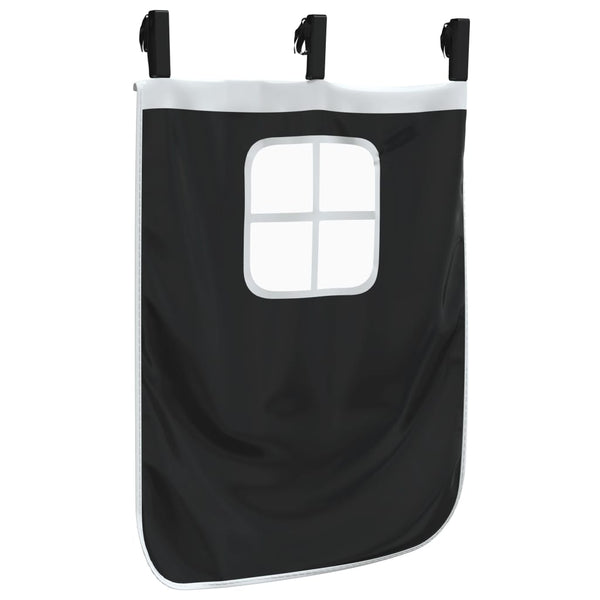 vidaXL Rideaux pour lit mezzanine avec tunnel et tour Blanc et noir
