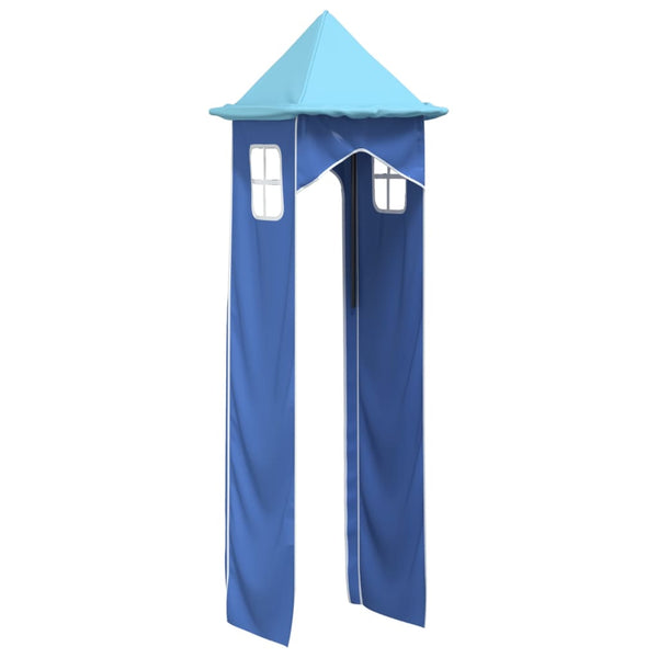 Hochbett Vorhänge mit Tunnel und Turm, Blau