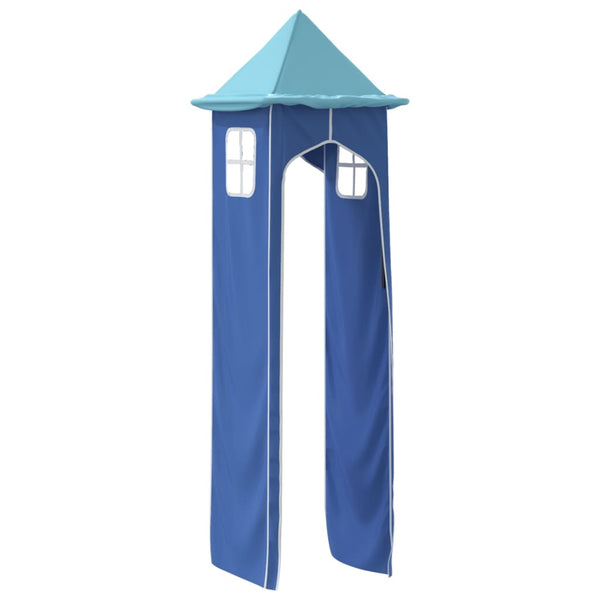 Hochbett Vorhänge mit Tunnel und Turm, Blau